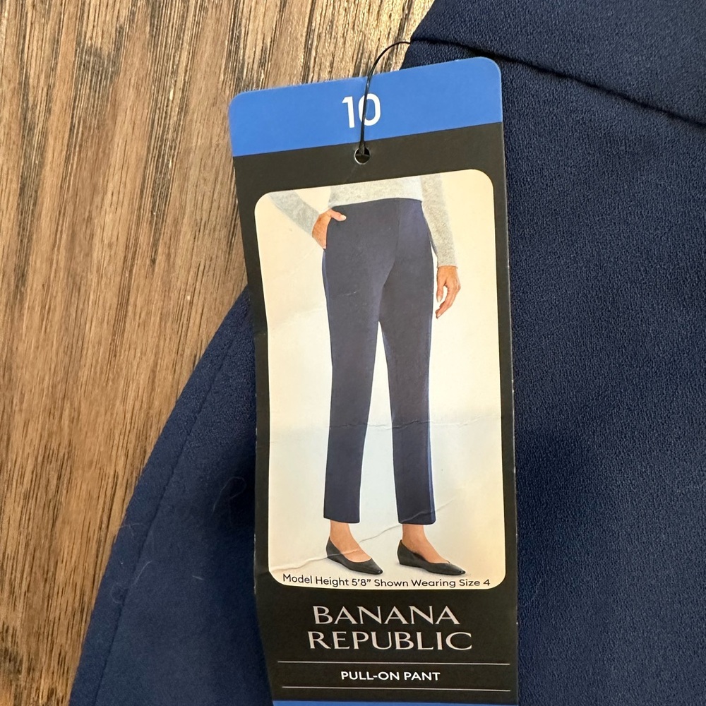 Banana Republic Navy Pull-On Pants NWT